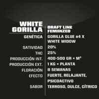 SEMILLA FEMINIZADA WHITE GORILLA X2 BSF SEEDS