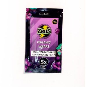 WRAP ZEUS GRAPE ORGANIC HEMP POUCH X5 ZS-5420