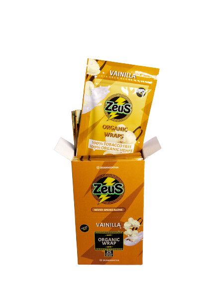 WRAP ZEUS VAINILLA ORGANIC HEMP POUCH X5 ZS-5420