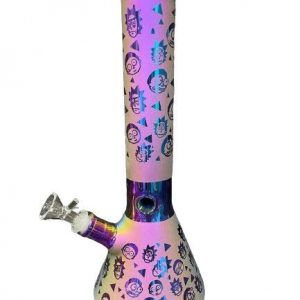 BONG VIDRIO RICK Y MORTY ARCOIRIS GRANDE BNG081