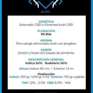 SEMILLA SILVER RIVER SEEDS AUTOMATICA CRYSTAL MED CBD X5U.