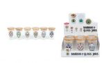 FRASCO VIDRIO CATRINA TAPA BAMBOO